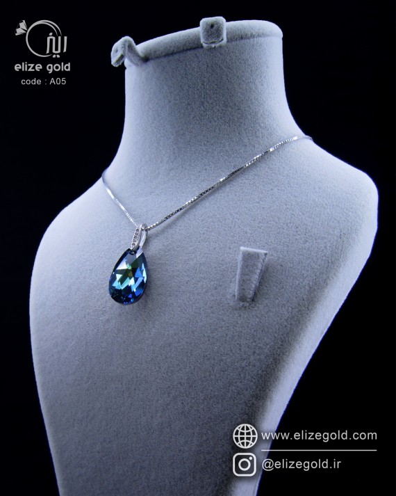 گردنبند تک نقره سواریسکی
