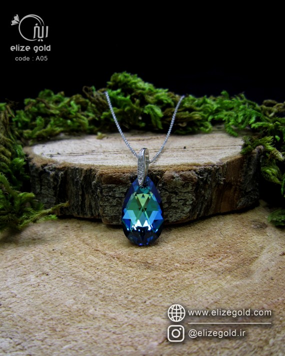 گردنبند تک نقره سواریسکی