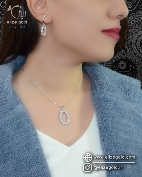 نیم ست نقره طرح فلاور