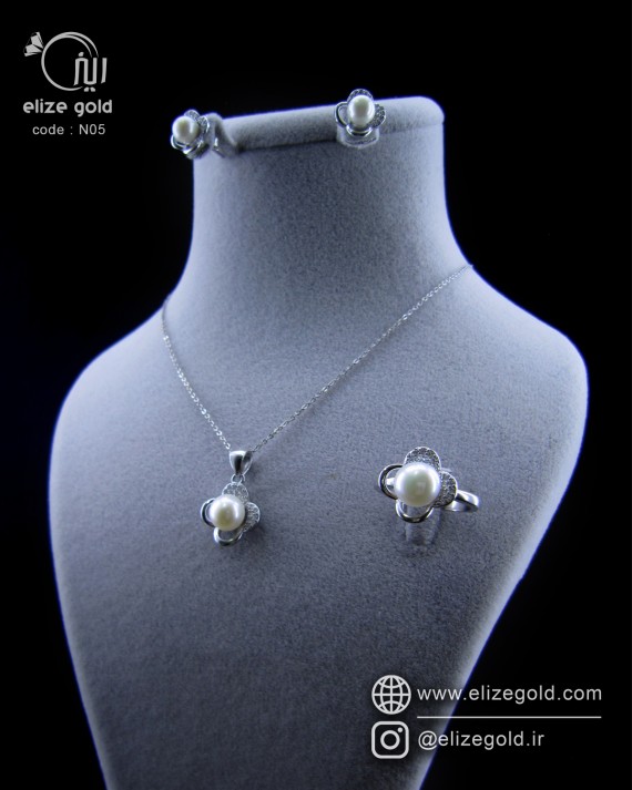 نیم ست نقره نیم ست مروارید