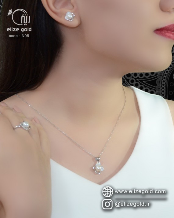 نیم ست نقره نیم ست مروارید