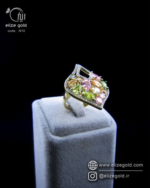 نیم ست نقره جواهری