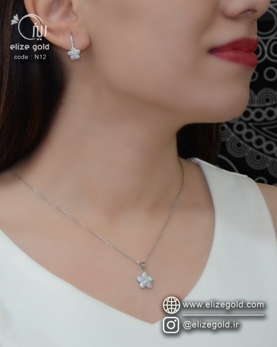 نیم ست نقره طرح ستاره